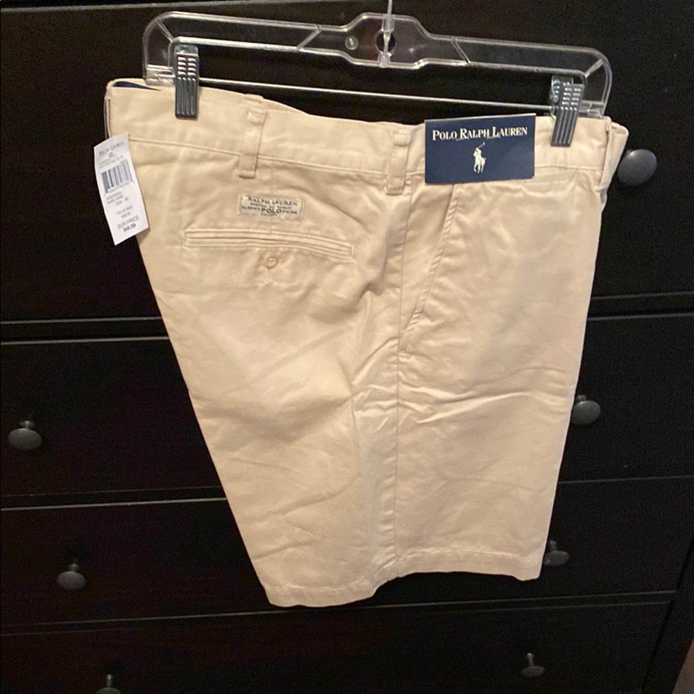 Polo by Ralph Lauren Tan Flat Front Shorts